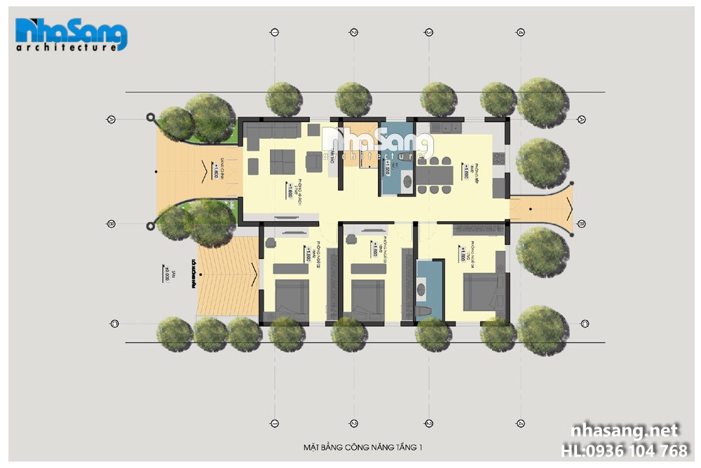 mẫu thiết kế biệt thự nhà vườn 2-3 tầng đẹp